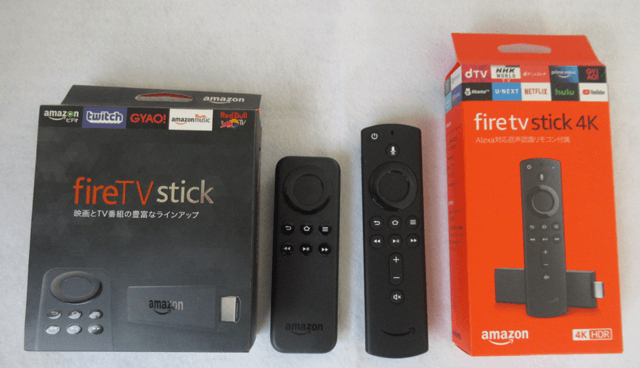 Fire TV Stick 4K　Alexa対応音声認識リモコン付属と旧型Fire TV Stick