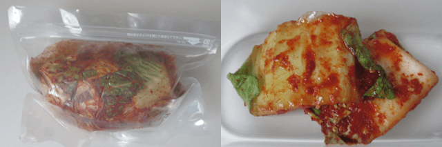 外容器に入れた白菜